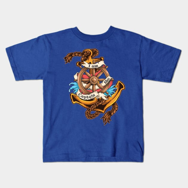 I Am The Captain - Attention Seafarers ! Kids T-Shirt by Hariolf´s Mega Store